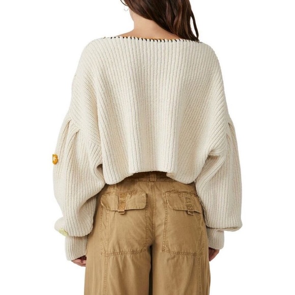 Free People Dahlia Crochet Pullover Size Medium NWT - Picture 3 of 17